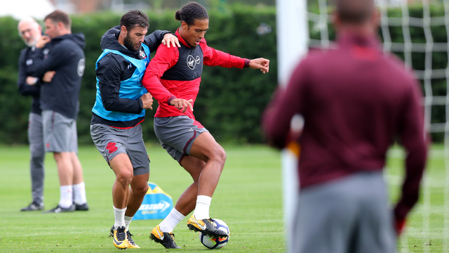 Van Dijk back in Southampton training after exile