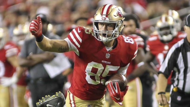 Report: 49ers' George Kittle separated shoulder in preseason opener