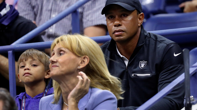 Look: Tiger takes in US Open semifinal from Nadal's box