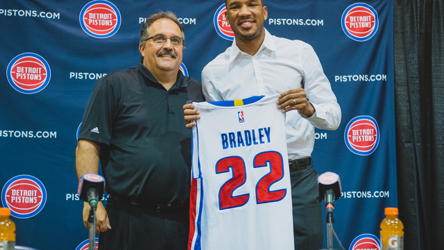 Pistons' Bradley not shocked by trade: 'I knew I was going somewhere'
