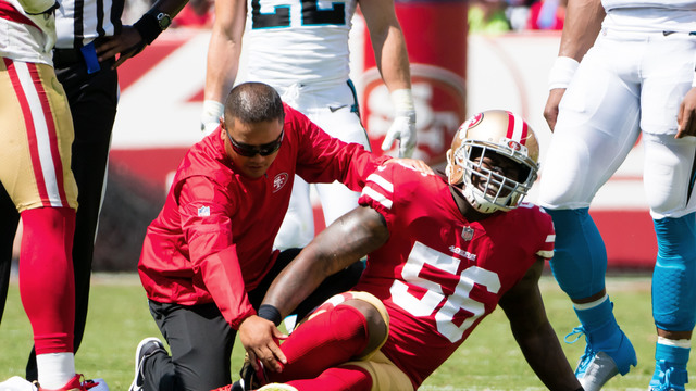 Report: 49ers' Foster to miss 4th straight game with ankle injury