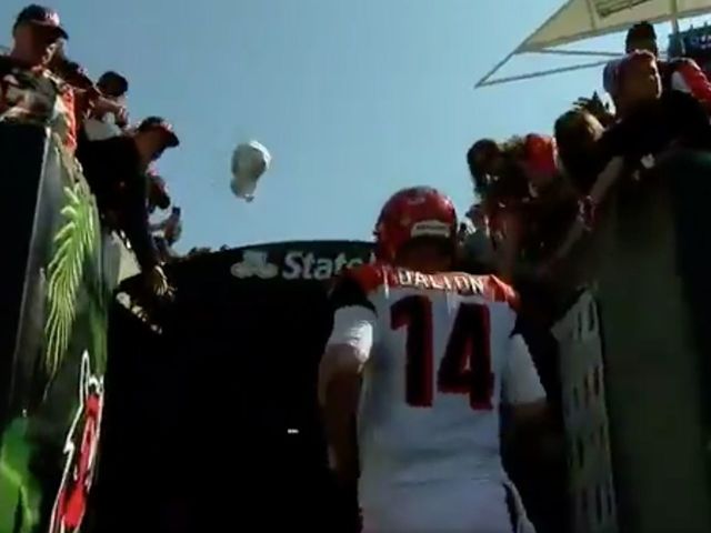 Watch: Bengals fan throws hat at Dalton after loss