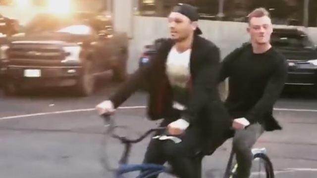 Watch: Eichel, Reinhart arrive at camp with some sweet new wheels