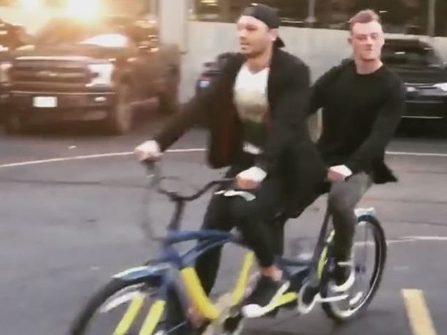 Watch: Eichel, Reinhart arrive at camp with some sweet new wheels