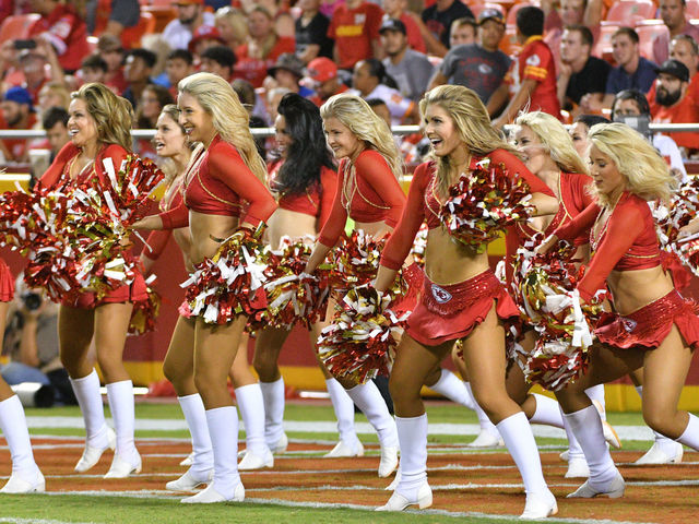 Watch: Chiefs cheerleader accidentally gets run over by cameraman