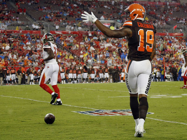 Report: Browns' Coleman believed to have broken hand