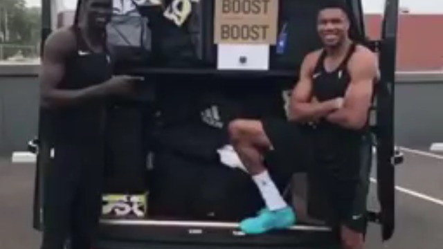 Watch: Adidas courts Giannis with truck full of kicks
