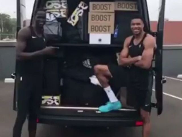 Watch: Adidas courts Giannis with truck full of kicks