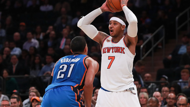 Report: Carmelo adds Thunder, Cavs to list of approved trade destinations