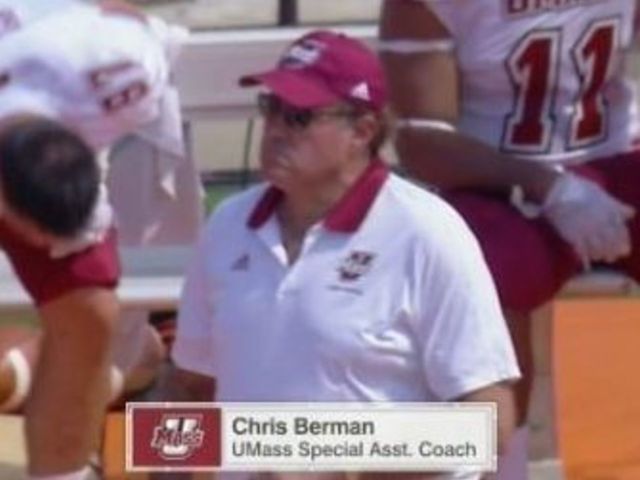 Look: Chris Berman is coaching UMass vs. Tennessee
