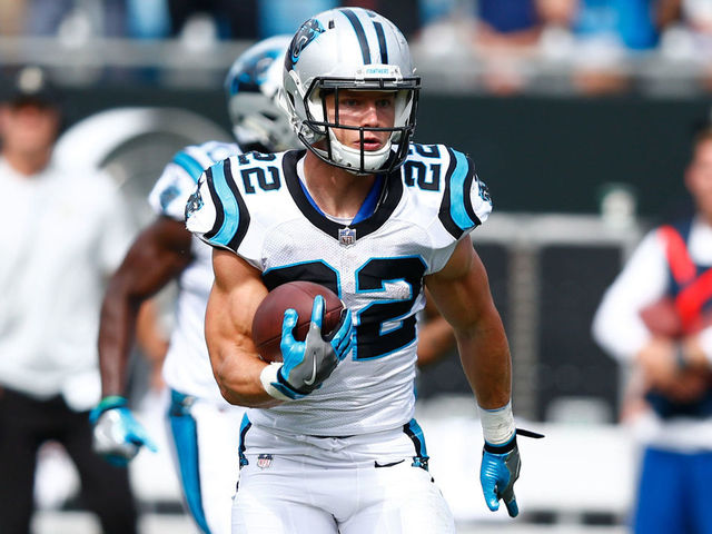 Watch: Panthers' rookie McCaffrey scores 1st career TD vs. Lions
