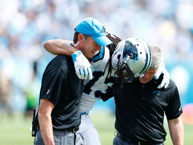 Report: Panthers' Benjamin avoids major knee injury