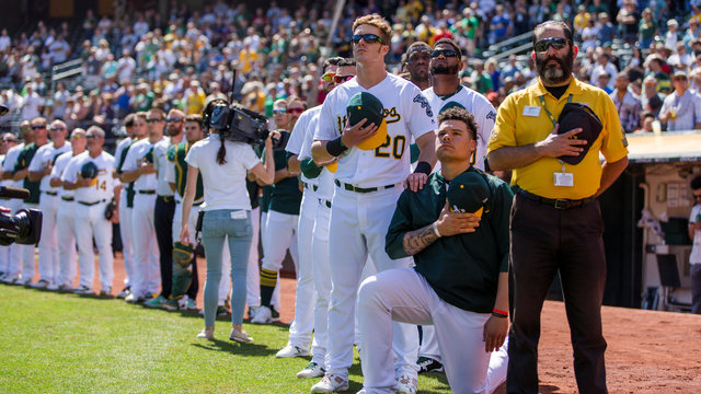 A's Maxwell: If kneeling drives me out of baseball 'then so be it'