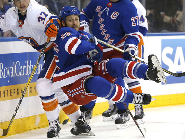 Rangers' Desjardins suspended 2 games for check to head of Devils' Wood