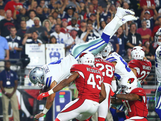 Watch: Prescott takes flight, flips into end zone for TD