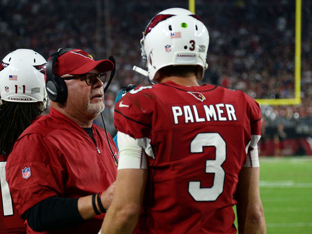 Arians lauds Palmer's MNF performance: 'Best I've seen him' in 2-3 years