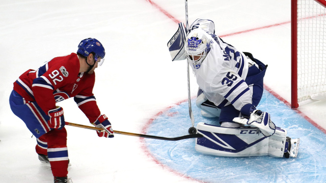Watch: Canadiens' Drouin goes backhand shelf on Leafs