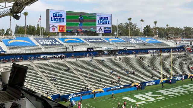 Chargers blocking off unsold sections in 27,000-seat stadium