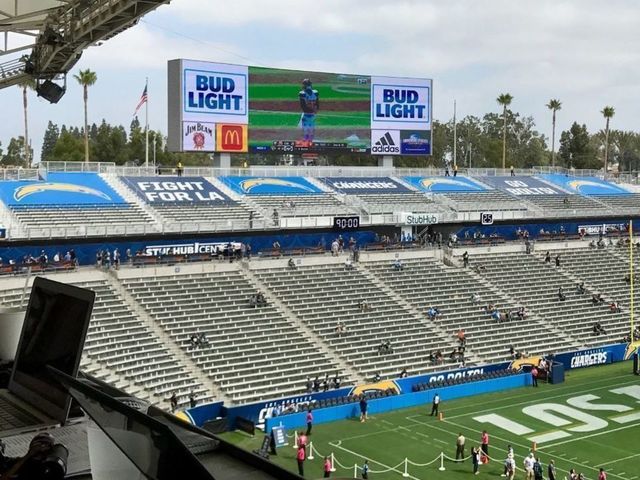 Chargers blocking off unsold sections in 27,000-seat stadium