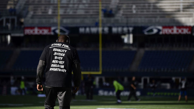 Colts wear pregame t-shirts displaying what they 'stand for'