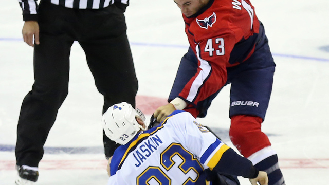 Caps' Wilson to meet with league after boarding Blues' Blais