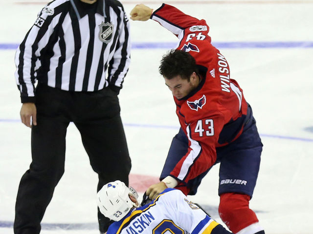 Caps' Wilson to meet with league after boarding Blues' Blais