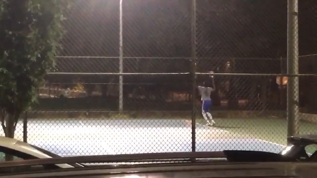Watch: Embiid plays tennis at night on outdoor Philly court