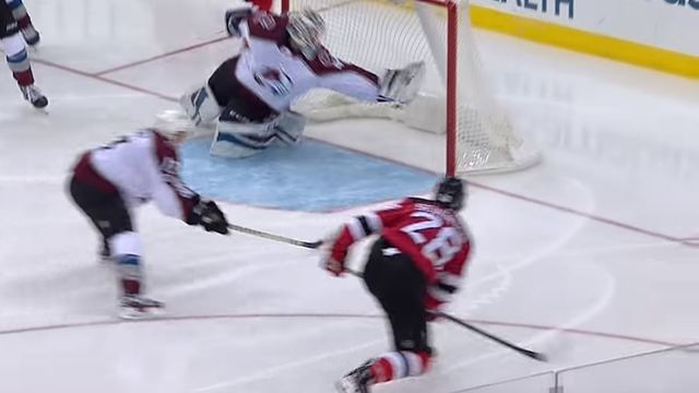 Watch: Bernier makes incredible diving save on Severson