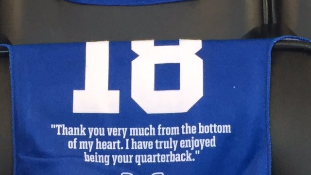 Look: Seats at Lucas Oil Stadium feature message from Peyton Manning
