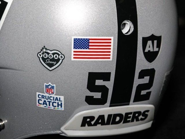 Look: Raiders' helmets to feature 'Vegas Strong' decal