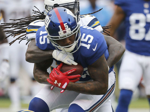 Giants' Marshall carted off vs. Chargers with leg injury