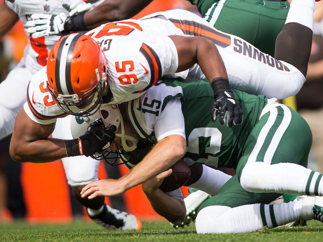Watch: Myles Garrett channels J.R. Smith with sack celebration