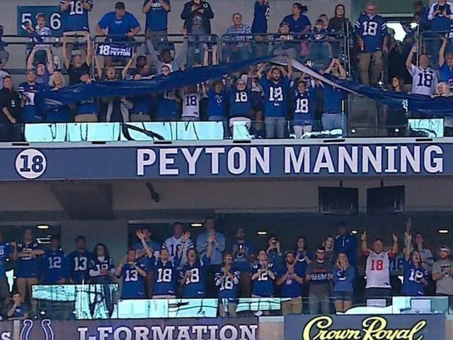 Watch: Colts retire Peyton Manning's No. 18, induct him into Ring of Honor