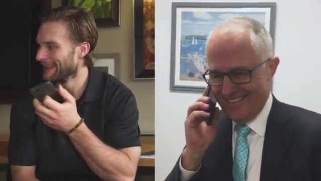 Watch: Nathan Walker gets congratulatory call from Australian PM