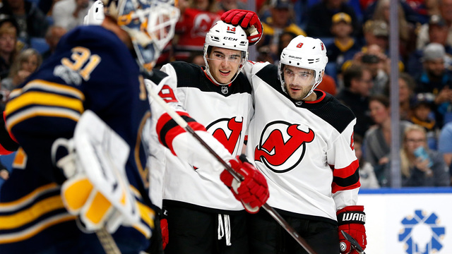 Watch: Hischier's slick feed earns him 1st NHL point