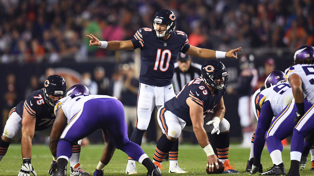 Watch: Trubisky scores amazing 2-point trick play after 1st career TD