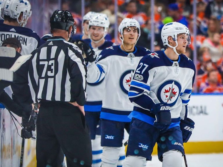 Watch Nikolaj Ehlers' natural hat trick lifts Jets past Oilers