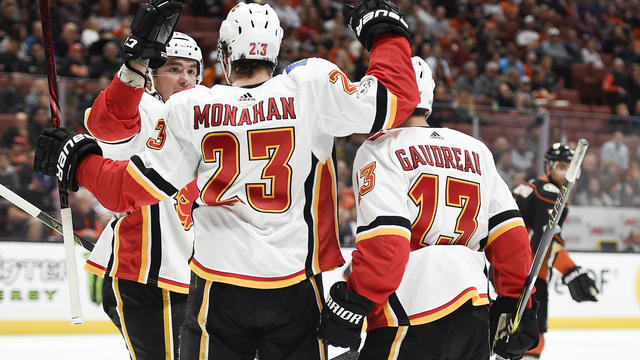 Flames end 29-game losing streak at Anaheim's Honda Center