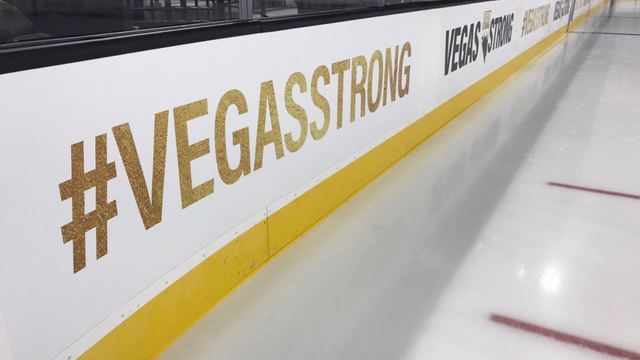 Golden Knights replace all board ads with 'Vegas Strong' for home opener