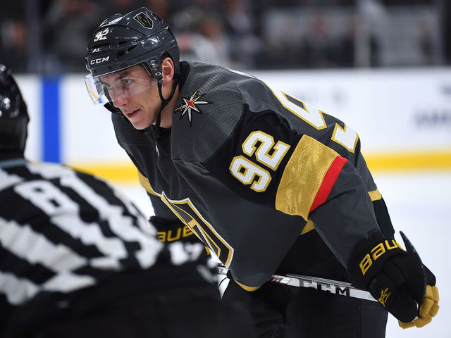 Watch: Golden Knights chase Coyotes goalie with 3 quick goals in home debut