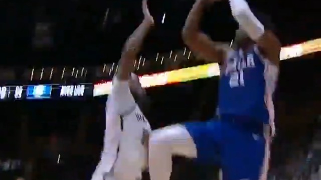 Embiid mimics Dirk en route to 20-point 1st half