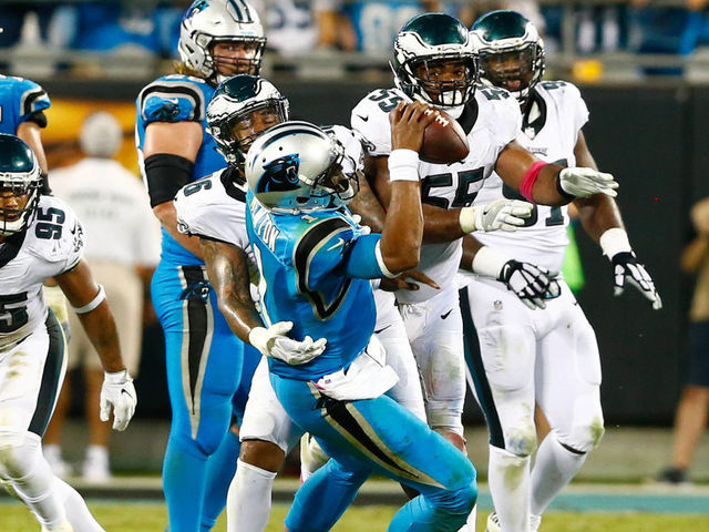 Newton says he has to protect the football after loss to Eagles
