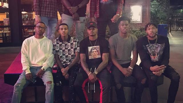Lonzo Ball's manager wears shirt with his face on Nas album cover