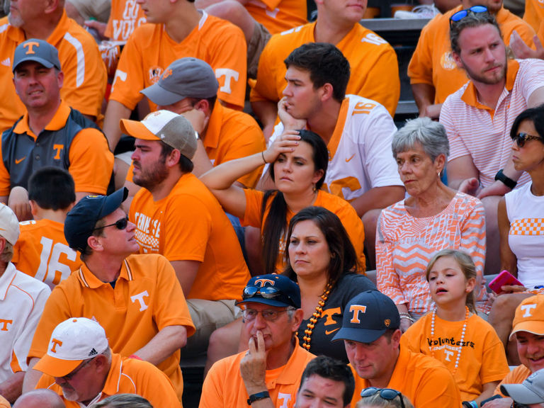 Look Tennessee fans dejected during latest defeat