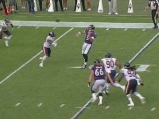 Look: Flacco throws pass well beyond line of scrimmage