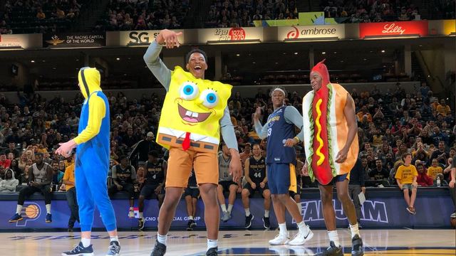 Watch: Pacers rookie sings '...Baby One More Time' dressed as SpongeBob