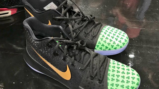 Look: Kyrie debuts signature shoe in Celtics colorway