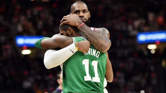 Watch: Kyrie embraces LeBron after missing game-tying 3-pointer at buzzer