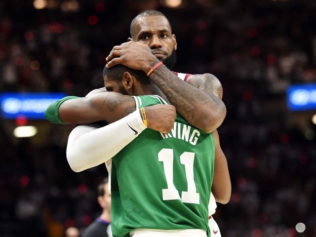 Watch: Kyrie embraces LeBron after missing game-tying 3-pointer at buzzer