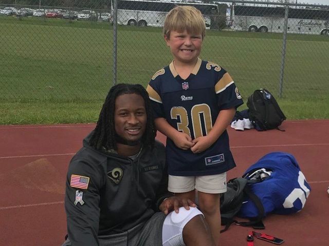 Watch: Gurley meets young fan who cried after receiving Rams tickets